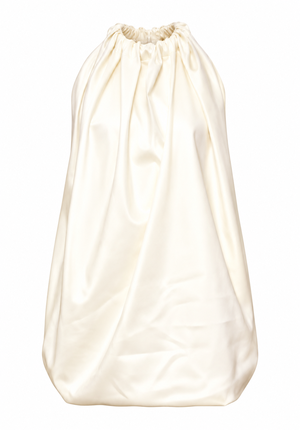 Ivory high-neck mini dress