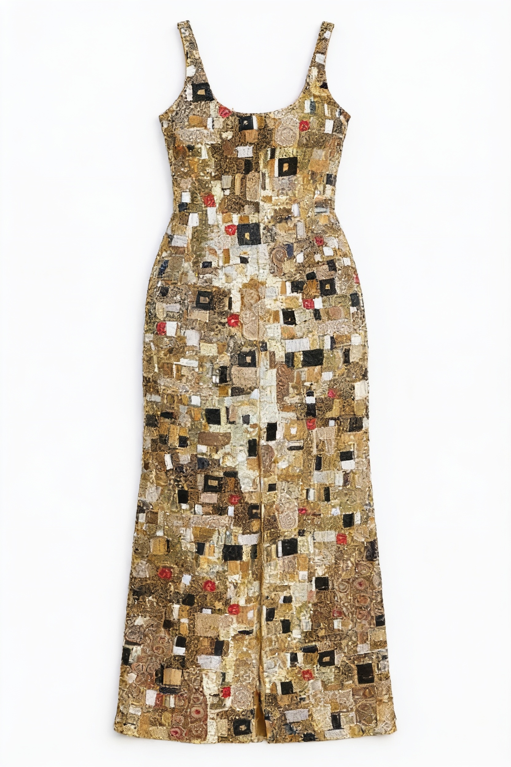 Gold mirrored column gown
