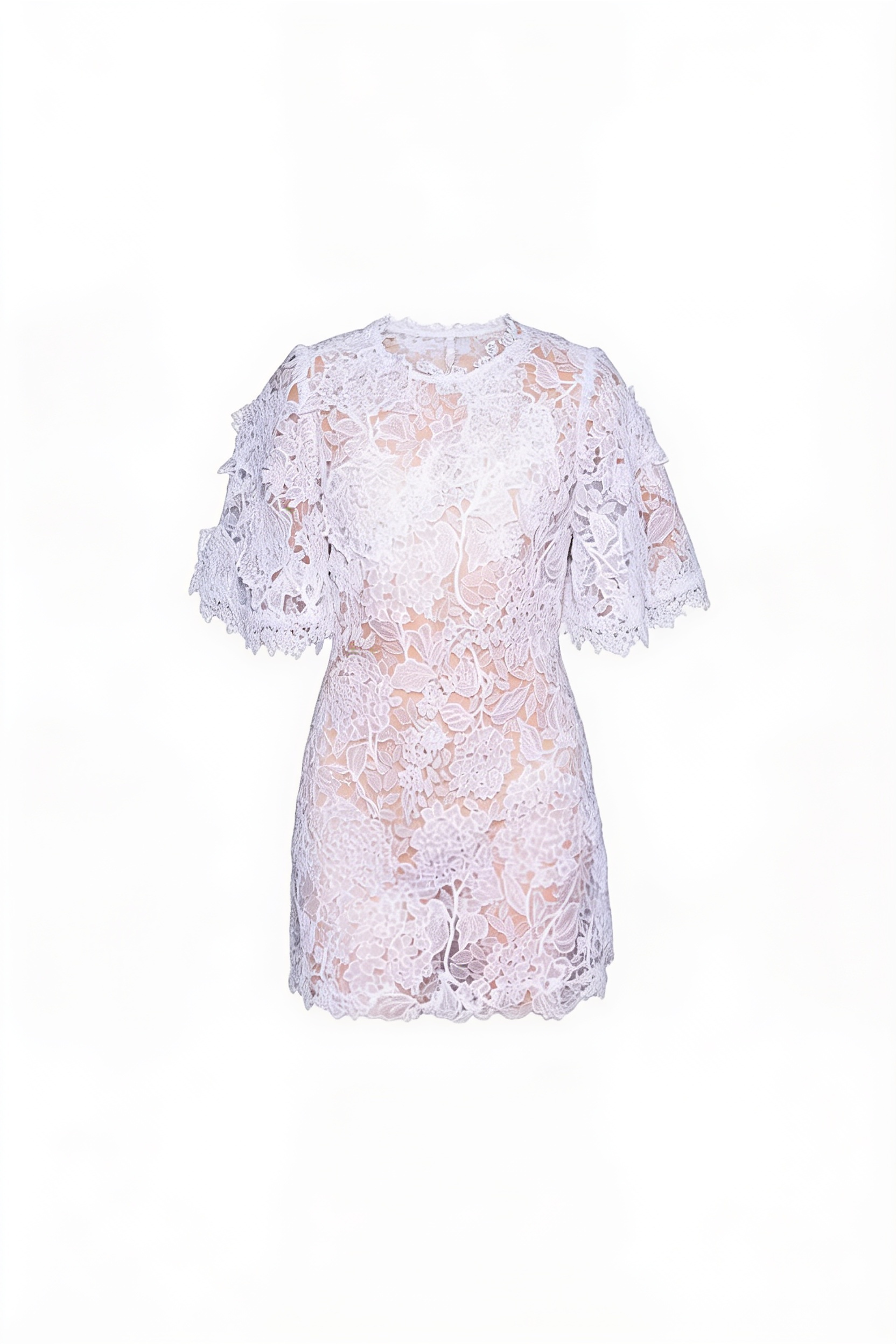 Lilac feathered mini dress