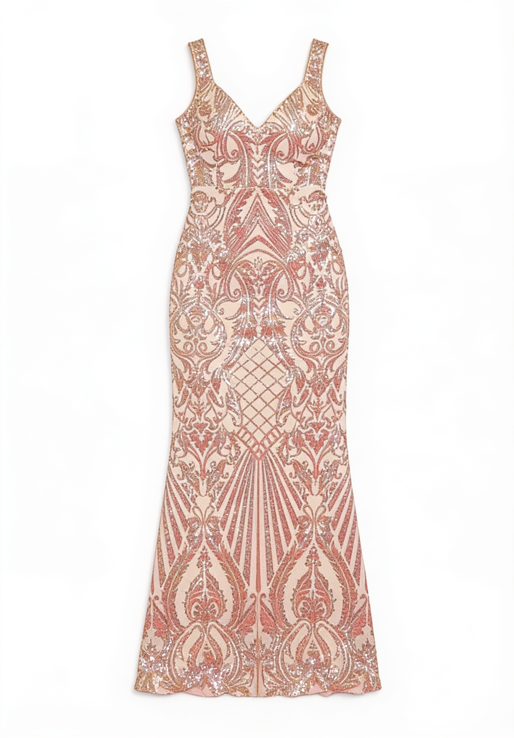 Blush embellished gown