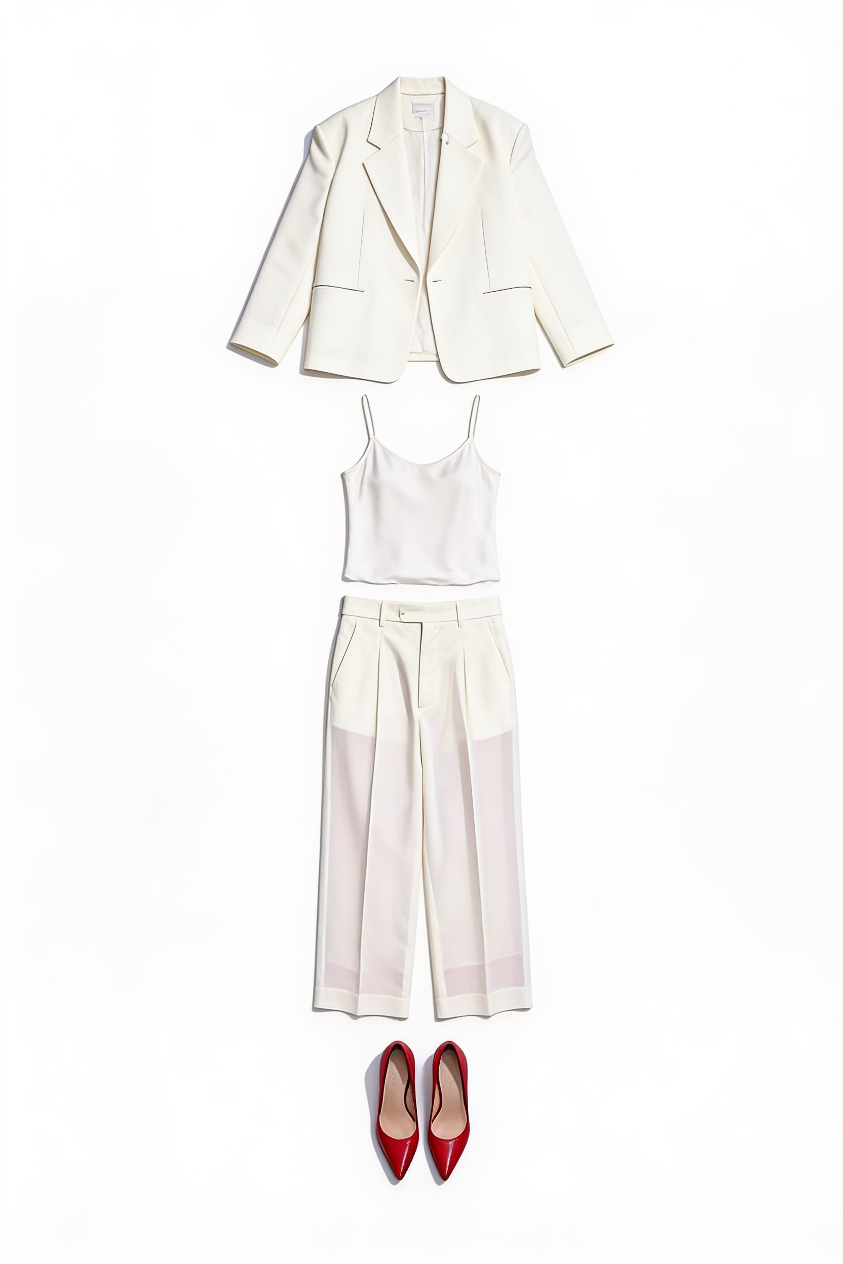 Ivory oversized trouser suit