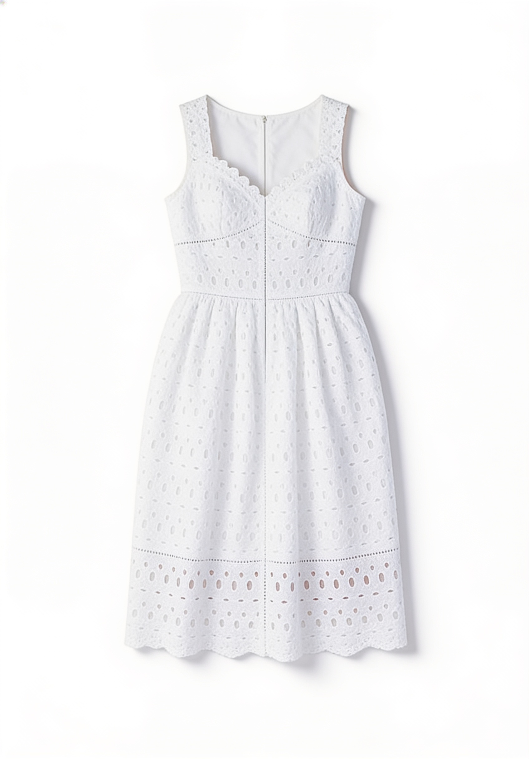 White eyelet maxi dress