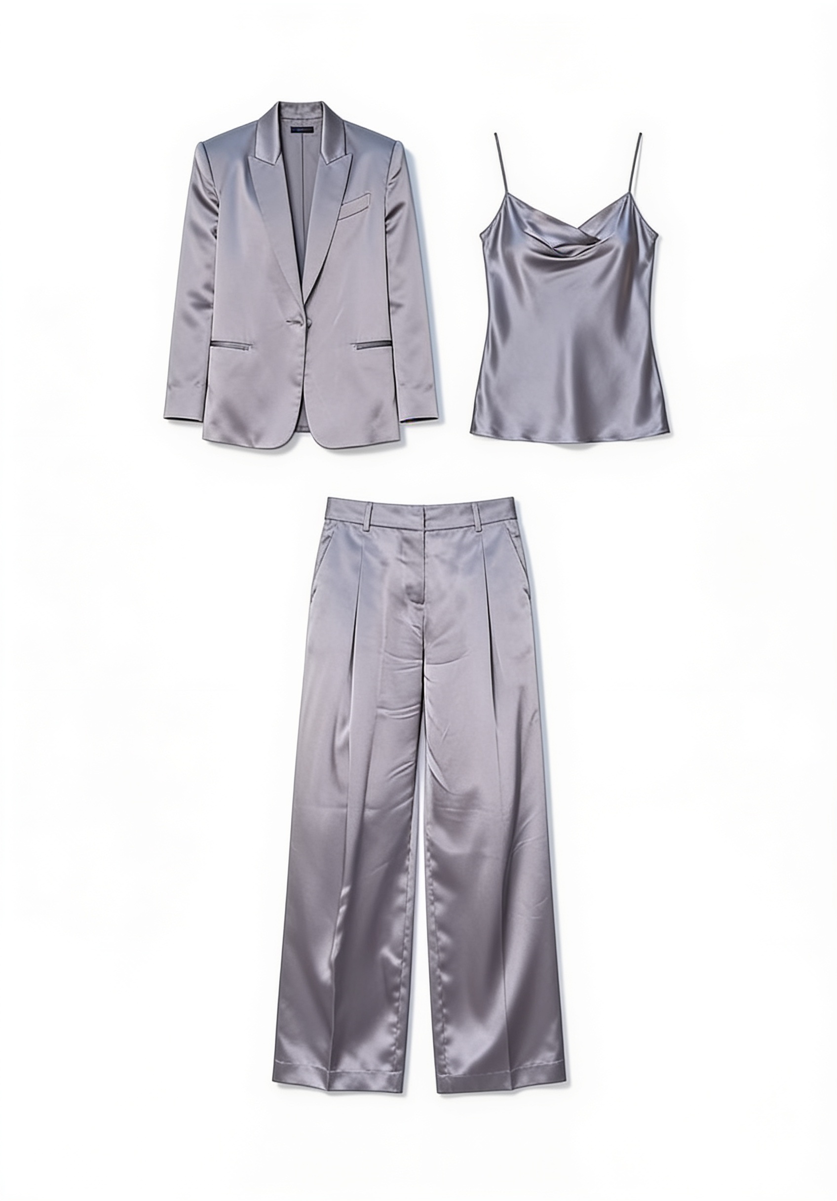 Silver-grey three-piece suit