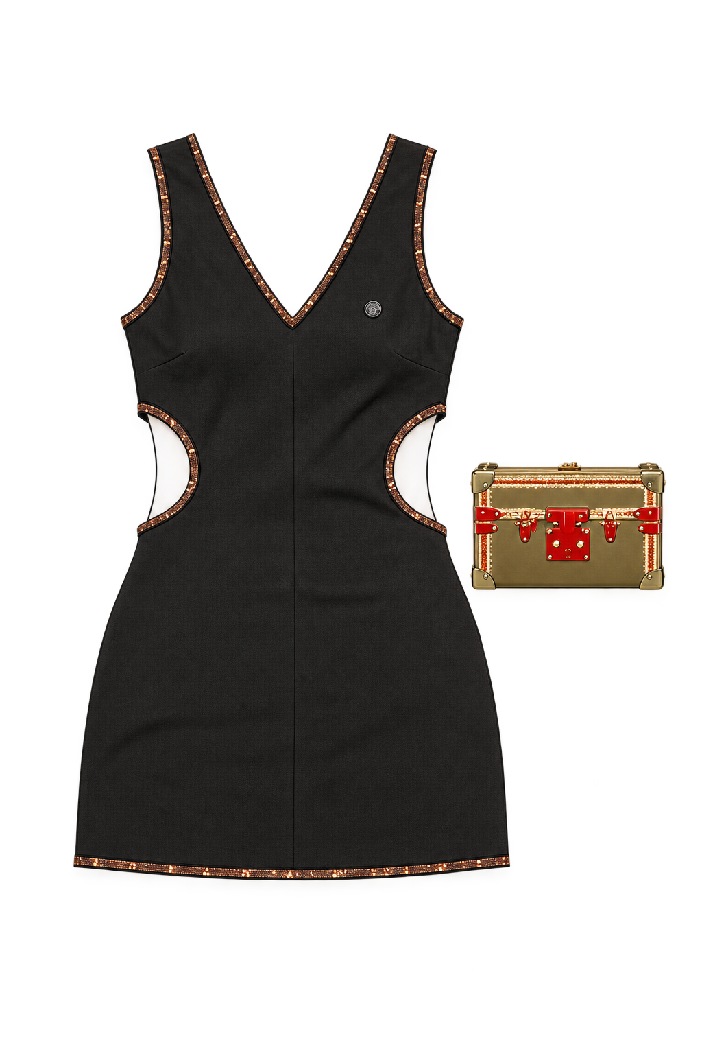Black cutout mini dress